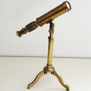 Vintage Tabletop Brass Telescope